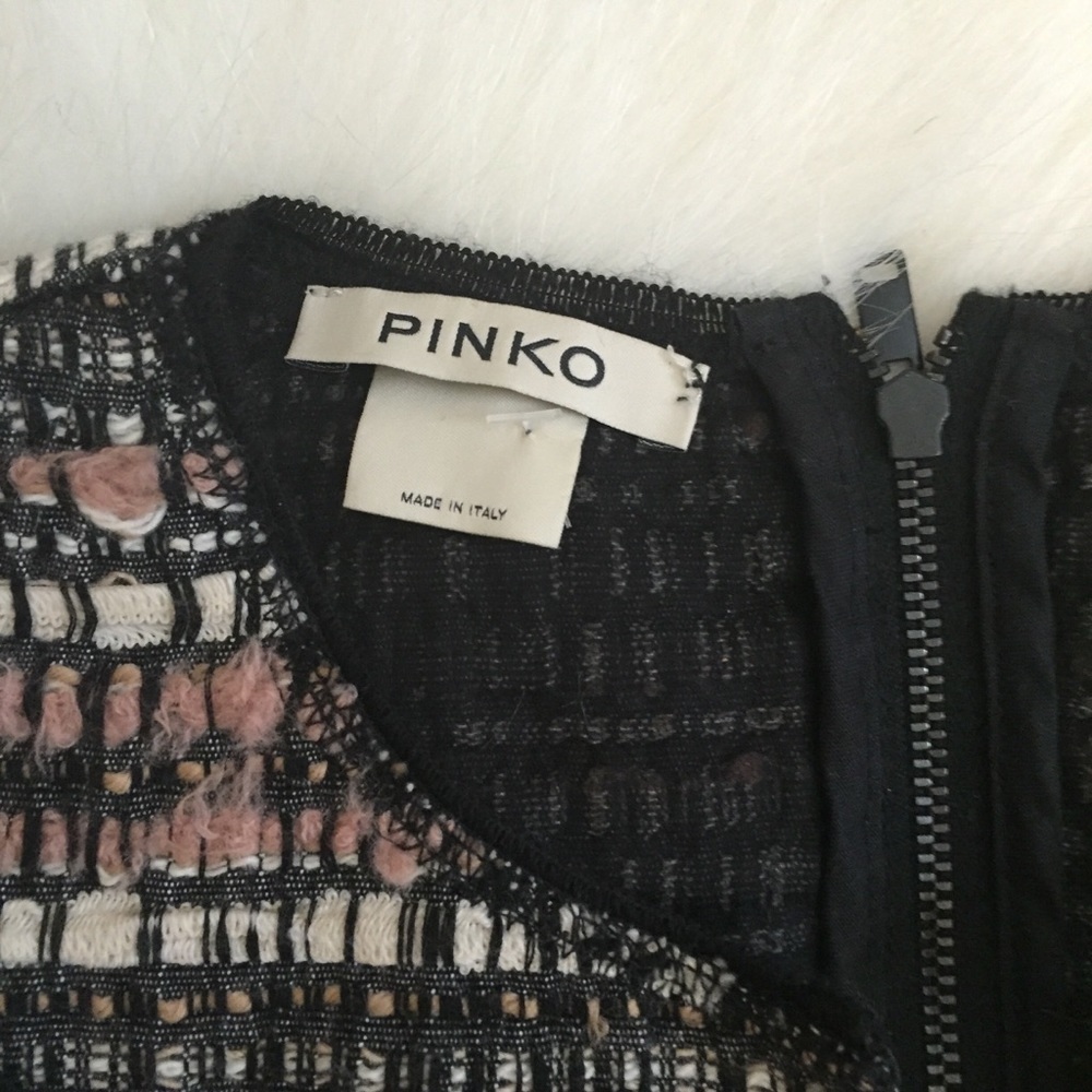 Pinko Italy Tweed Bolero Blazer Jacket Wool Blend Lace Details French Girl Chic - Picture 3 of 11